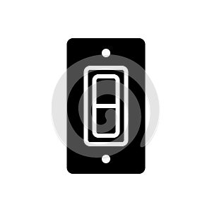 Black solid icon for Switch, control and circuit