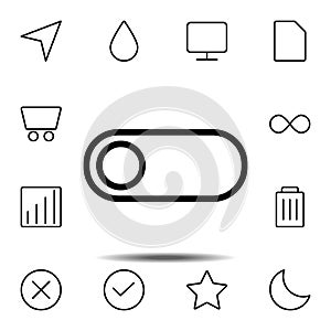 switch icon. Simple thin line, outline vector element of minimalistic, web icons set for UI and UX, website or mobile application