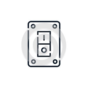 switch icon vector from mother earth day concept. Thin line illustration of switch editable stroke. switch linear sign for use on