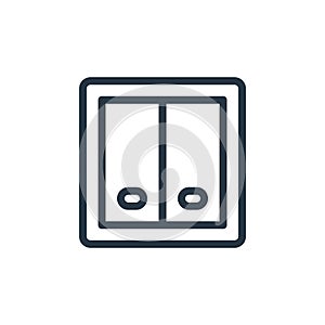 switch icon vector from smarthome concept. Thin line illustration of switch editable stroke. switch linear sign for use on web and