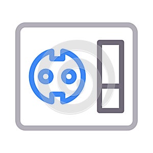 Switch vector color line icon
