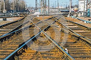 Switch at Kharkov Passenger Railway Station, Ukraine