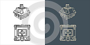 Switch Mechanical keyboard wireframe blueprint