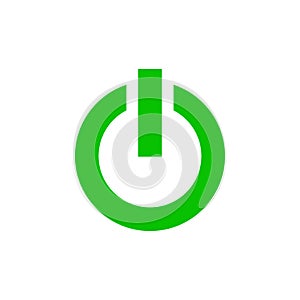 Switch on off button icon flat vector template design trendy