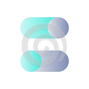 Switch on and off buttons flat gradient color ui icon