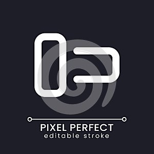 Switch off pixel perfect white linear ui icon for dark theme