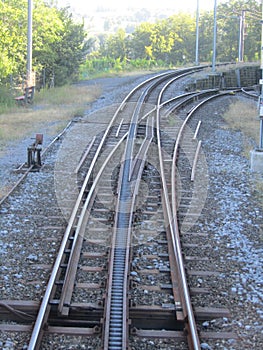 A switch on the Rorschach-Heiden Railway