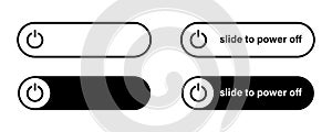 Switch toggle button On Off  vector isolated icon.  Power switch icon. Round button. Button with switch