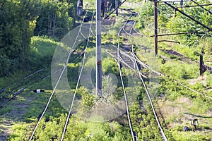 Switch train tracks in depot