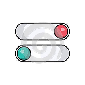 Switch vector colour line  icon
