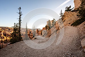 Switchback in Dirt Trail Winding up to Bryce Point