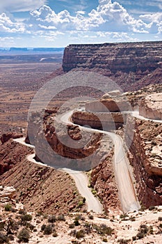 Switchback Road called the Moki Dugway