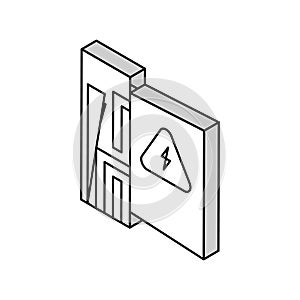 switchboard box isometric icon vector illustration