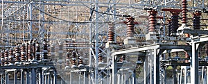 Switches and devices in a large power station photo