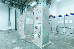 Switchgear,Industrial electrical switch panel at substation of power plant