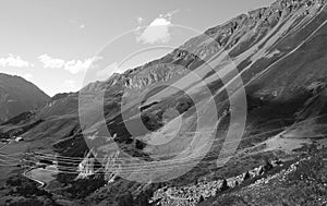 Switzerland: Albula-Pass, Mountain-landscape, | Schweizer Alpen: Berglandschaft beim Albula-Pass