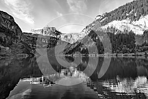 Switzerland Alps Graubuenden Mountain Scenery Lake Panixer