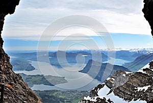 Switzerland Alps, view from top Pilatus