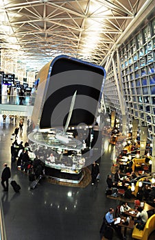 Switzerland: Departure Hall Lounge for passengers at ZÃÂ¼rich-airport