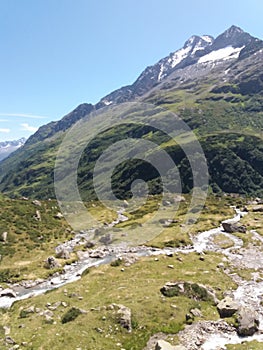 Switzerland landscape mountains scenery of summer nature