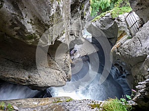 Switzerland, Lauterbrunnen, SCENIC VIEW OF WATERFALL