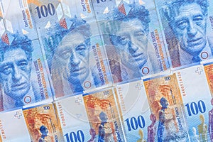Switzerland money swiss franc banknote