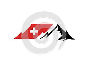Switzerland mountain symbol