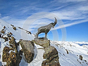 Switzerland Mountain Top Capricorn Symbol.