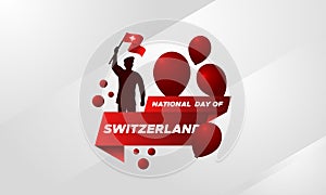 Switzerland National Day Celebration Event Vector Design