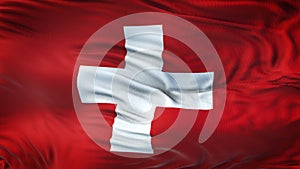 SWITZERLAND Realistic Waving Flag Background