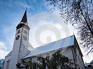 Switzerland`s Cold Winter Snowy Cathedral