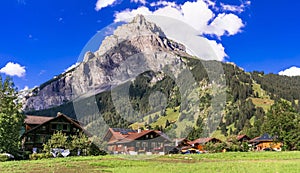 Switzerland scenic places. picturesque Kanderseg village