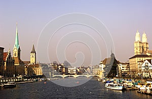 Switzerland, Zurich: city view