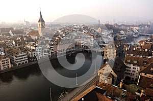 Switzerland, Zurich: city view