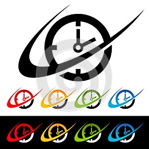 Swoosh Clock Icons