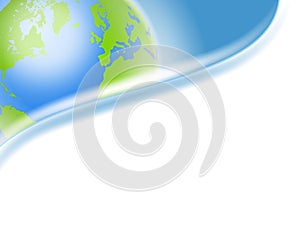 Swoosh Earth Corner Logo or Header