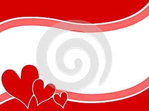 Swoosh Valentine Hearts Border Background 2