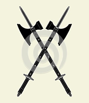 Sword Battle Axe Vector 01