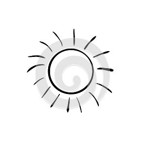 Sword draw flat design illustration vector sketch