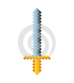 Sword game pixelated icon
