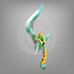 Sword game. Vector illustration.
