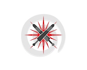 Sword icon logo vector template