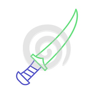 Sword Isolated Vector icon that can be easily modified or edited