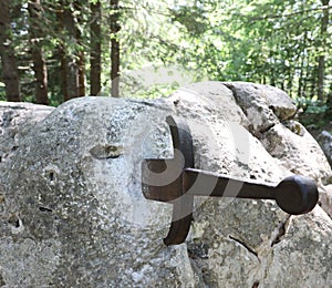 Sword in the stone called Excalibur