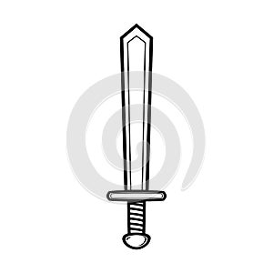 Sword vector black color line style