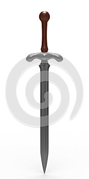 Sword on white background