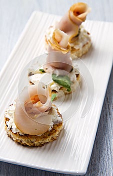 Swordfish canape