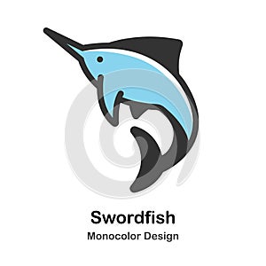 Swordfish Monocolor Illustration