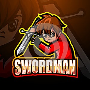 Swordman mascot esport logo design