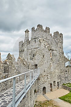 Swords Castle Is A Historic building That Is Located in Swords, Dublin, Ireland. Travel place landmark.